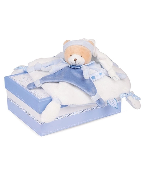 Doudou set plišani medvjedić dekica s kapom