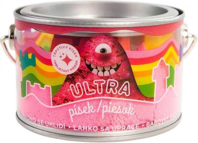 Ultrafini kinetski pijesak s glitterima 200 g – ružičasti