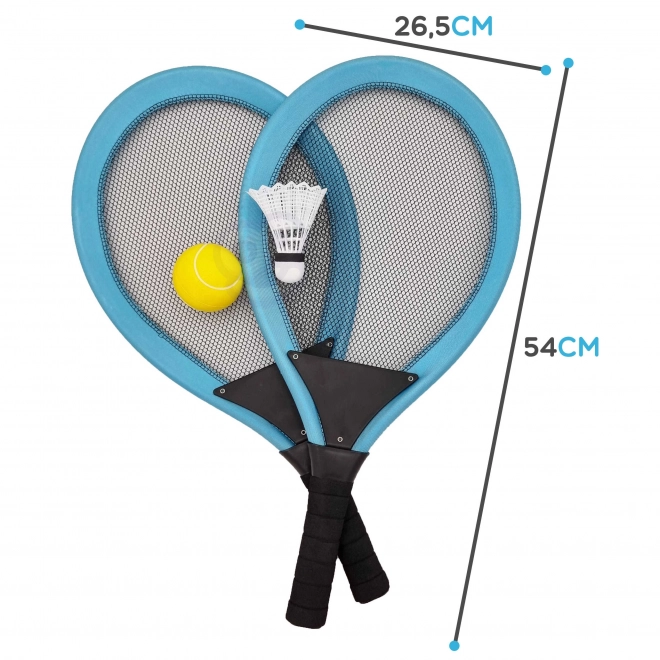 Velike rekete za tenis i badminton za djecu s lopticom