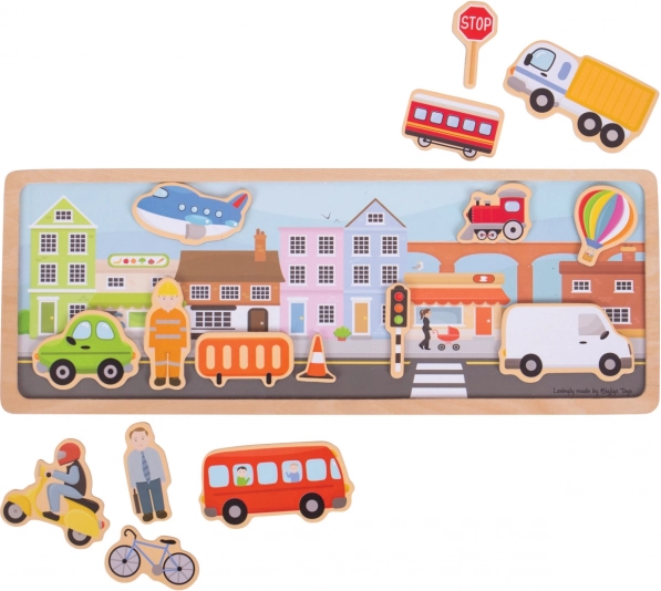 Magnetična slagalica grad Bigjigs Toys