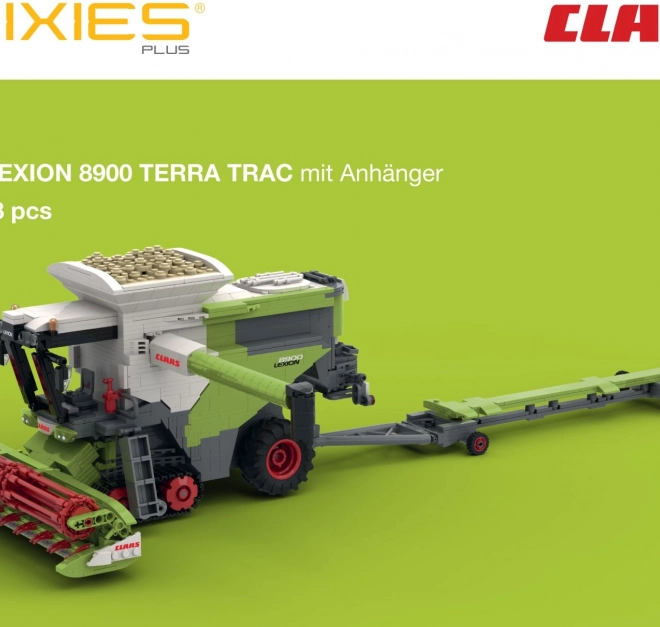 Građevni set Brixies Plus Claas Lexion 8900 Terra Trac s prikolicom