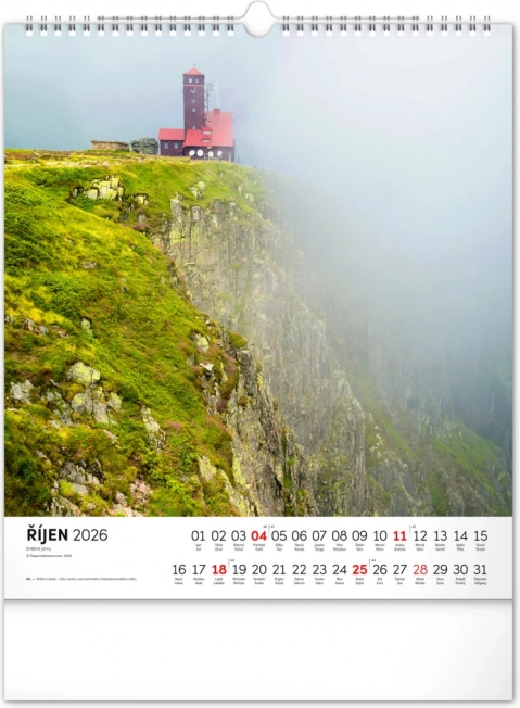 Zidni kalendar Krkonoše 2026