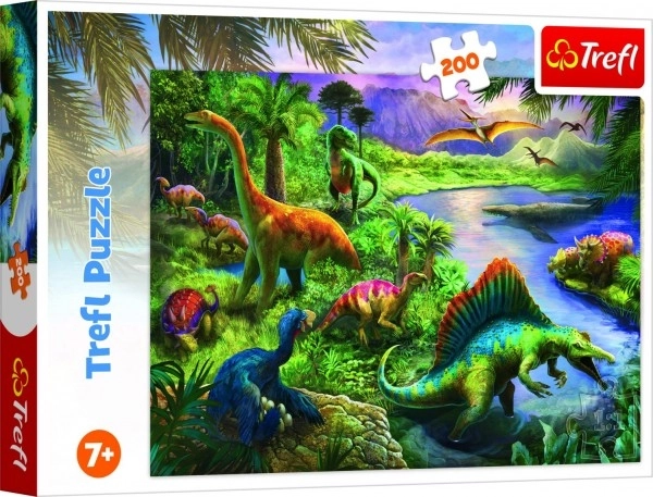 Puzzle Dinosauri 200 komada 48x34cm u kutiji 33x23x4cm