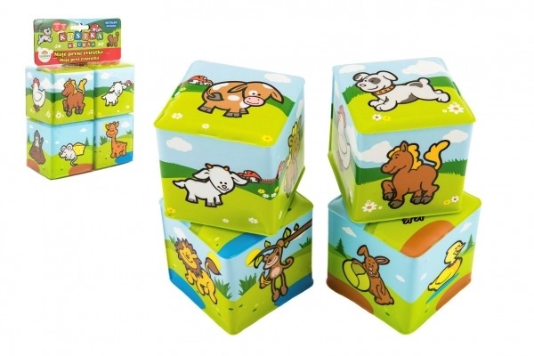 Mekane kocke Moje prve životinje - 4 kom
