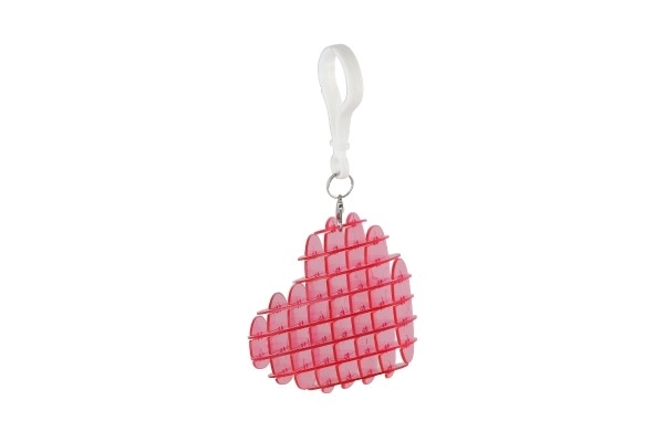 Privjesak fidget srce mijenjajući oblik antistres plastični 6cm 4 boje u kutiji 6x6,5cm 24kom u kutiji