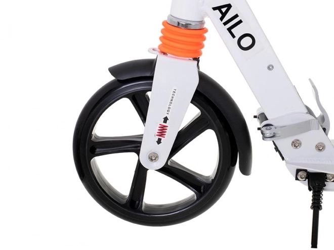 AILO sklopivi gradski romobil 200mm kotači - prednji i stražnji amortizer GIMME – Bijela