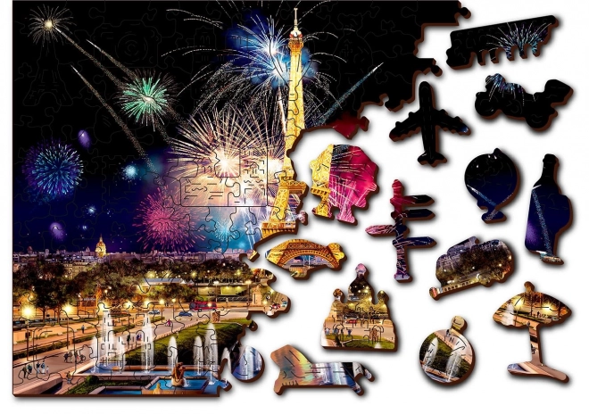 Drvene puzzle Noćni Pariz