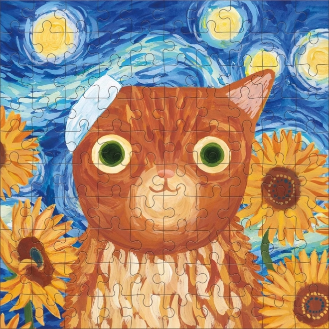 Puzzle Vincent van Gogh umjetničke mačke 100 komada u limenci