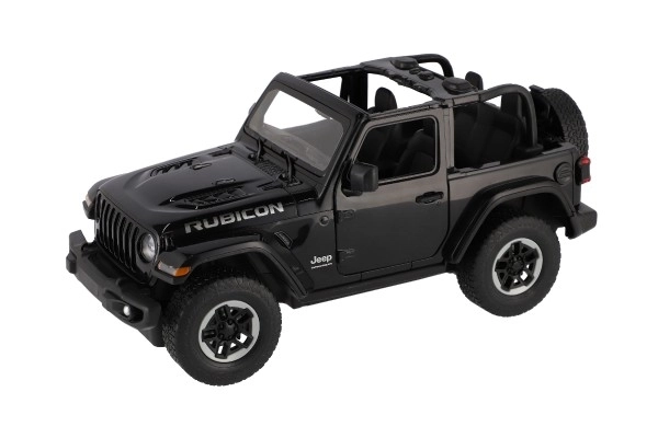 Auto RC Jeep Wrangler Rubicon crna plastika 29cm 2,4GHz na dalj. upr. na baterije u kutiji 44x19x26cm