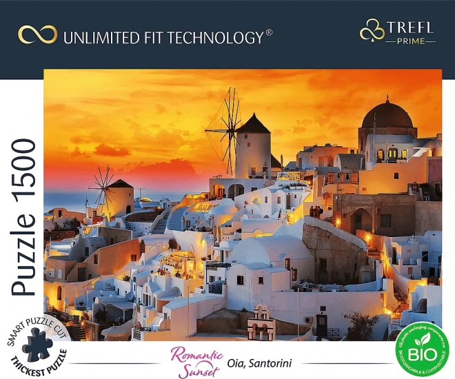 Romantična slagalica zalazak sunca Santorini 1500 dijelova