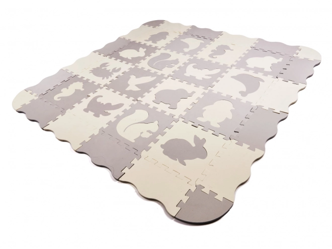 Kontrastne bež boje pjenaste puzzle sa životinjama