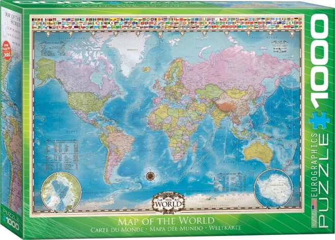 Eurographics puzzle Karta svijeta 1000 dijelova