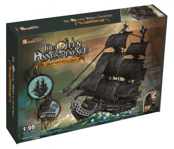 3D puzzle Jedrenjak Queen Anne's Revenge od CubicFun