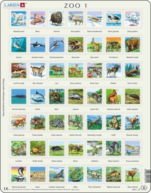 LARSEN puzzle životinje sjeverne polutke – 49 dijelova