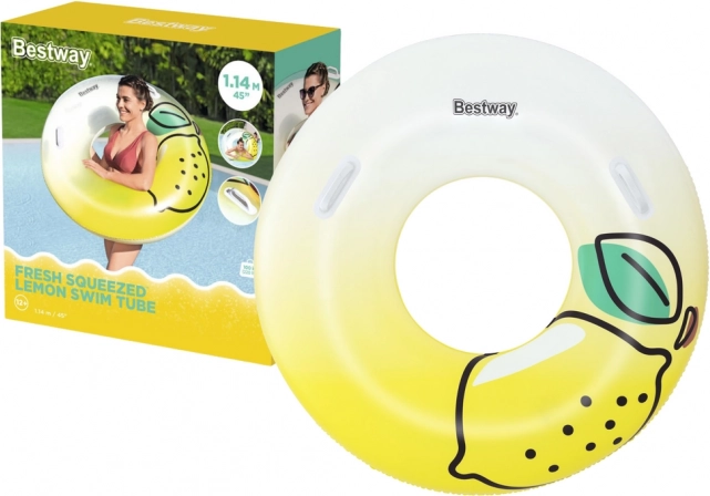 Bestway na napuhavanje plivaći kolut s ručkama limun 114 cm