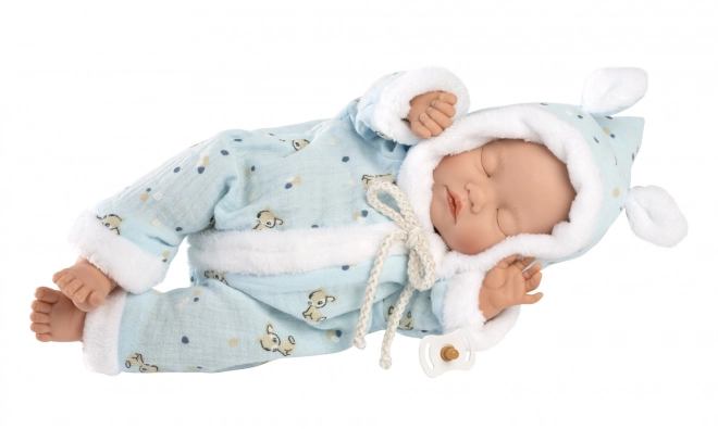 Llorens 63301 MALO DIJETE - uspavana realistična beba s mekanim tkaninskim tijelom - 32 cm