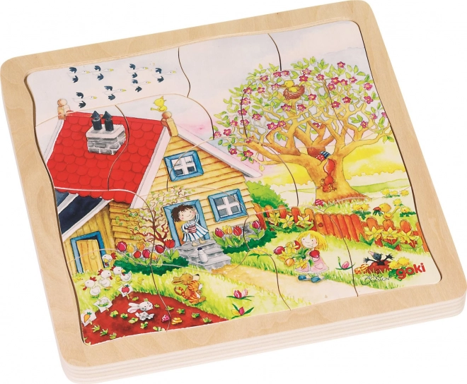 Razvojne drvene puzzle Godišnja doba