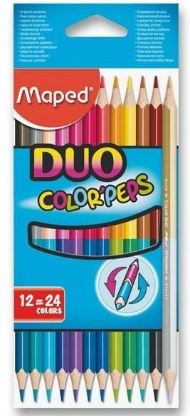 Ergonomske trokutaste bojice DUO Color'Peps 12 kom