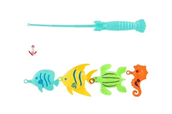 Igra riba/ribar sa štapom 26cm plastika 5 boja na karti 15,5x49x2cm
