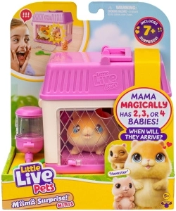 Little Live Pets Mini Mama hrčak s iznenađenjem bebica u kućici