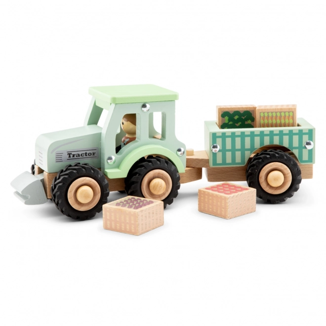 Traktor s prikolicom i teretom