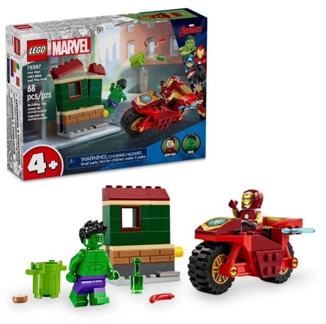 LEGO Marvel Super Heroes 76287 Iron Man s motociklom i Hulk
