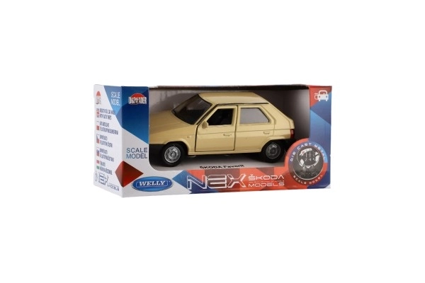 Auto Welly Škoda Favorit metal/plast 11cm 1:34 s mogućnošću slobodnog pokreta, dostupne 4 boje u kutiji 15x7x7cm