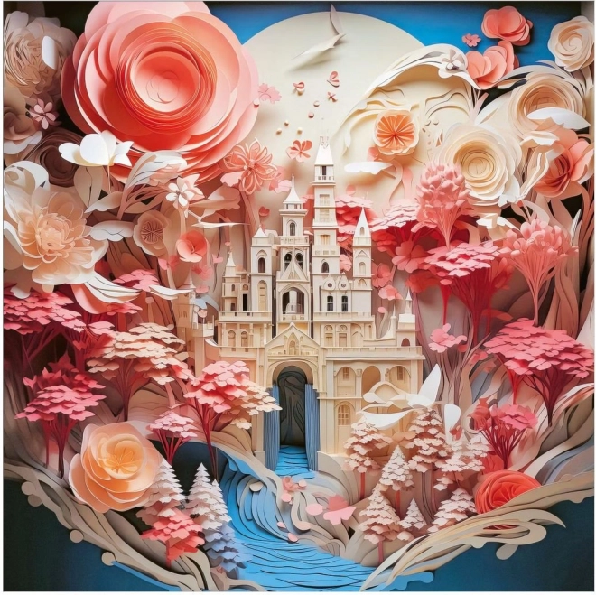 Kvadratne puzzle Paper‑Like: Bijeli dvorac 1000 dijelova HEYE