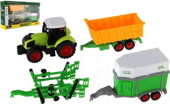 Dječji traktor s tri prikolice