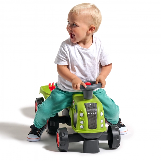Dječji traktor Falk Claas 470 Arion zeleni s prikolicom i setom za pijesak