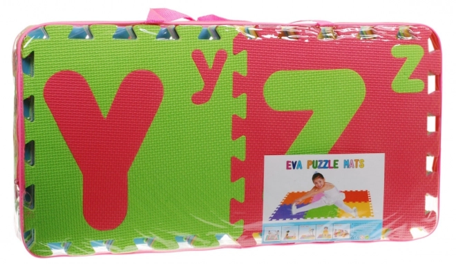 Pjenaste puzzle Slova za djecu 3+ EVA pjena + Velika mala slova Abeceda + Podloga za pod