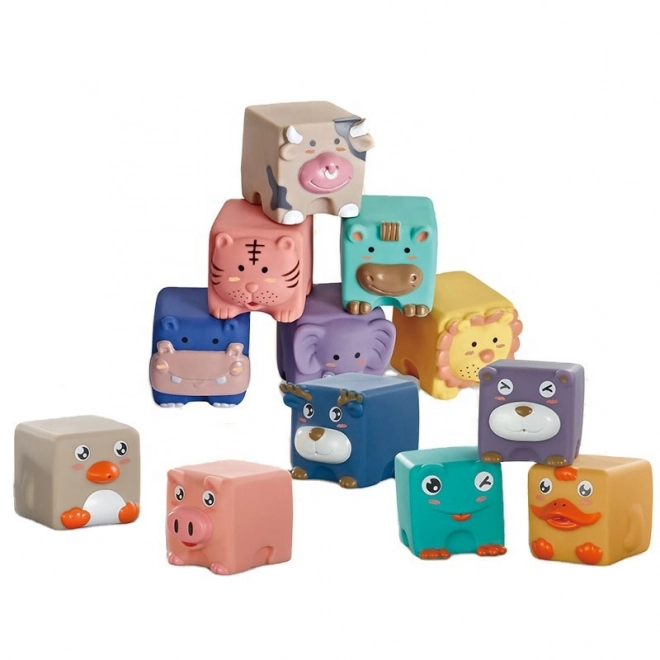 WOOPIE senzorne kocke i puzzle životinje za djecu 12 kom