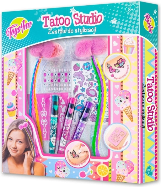 Set za kosu i tetoviranje s pletenicama