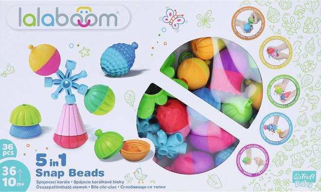 Lalaboom 5v1 spojne perle velike set 36 dijelova