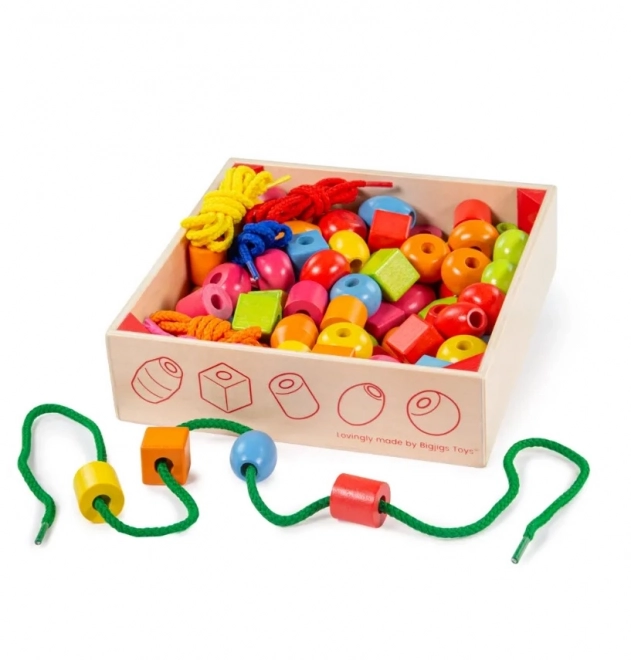 Bigjigs Toys Drvene navlake u zdjeli