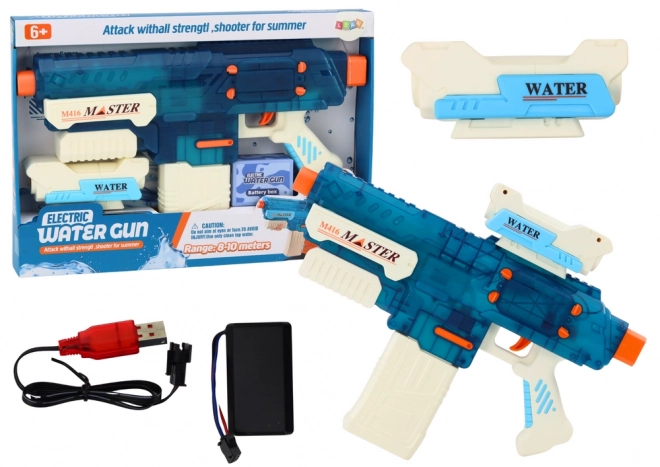 Vodeni pištolj M416 na akumulator, 500 ml, domet 8-10 m