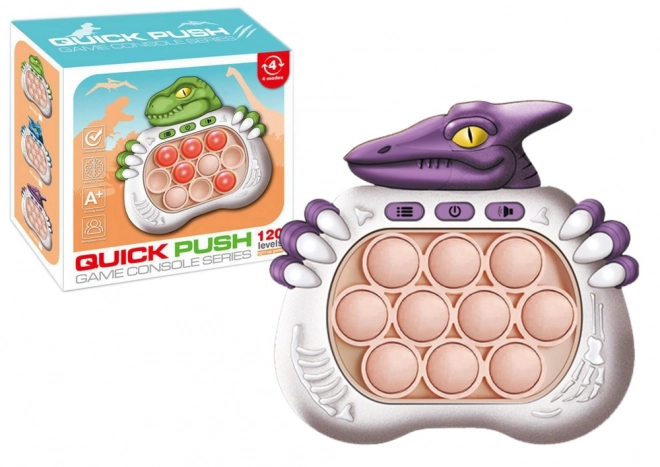 Senzorna igra Dinosaurus Pop It Baterijska svjetla Zvukovi Ljubičasta