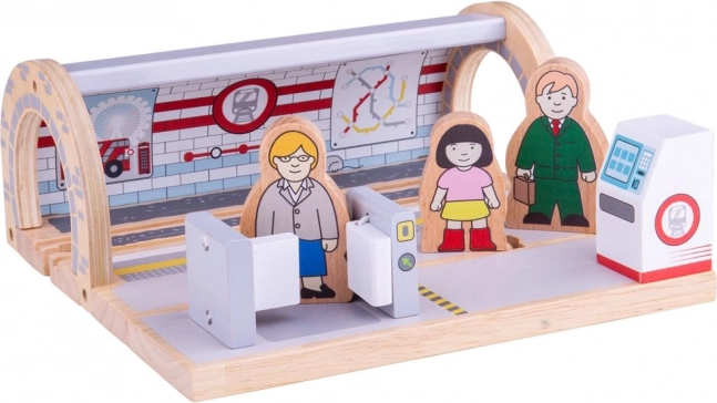 Drvena metro stanica Bigjigs Rail