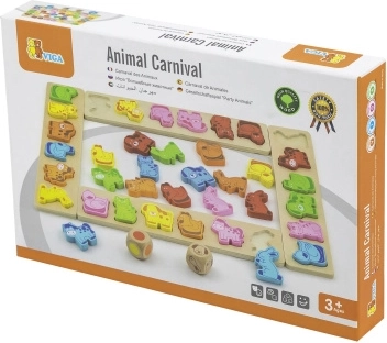 Drvena društvena igra Karneval životinja