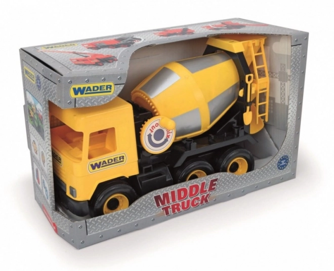 Žuta miješalica za beton 38 cm Middle Truck u kutiji