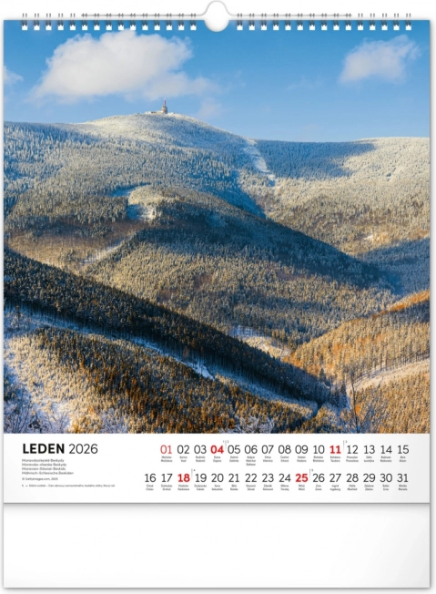 Zidni kalendar Šetnje kroz moravski krajolik 2026