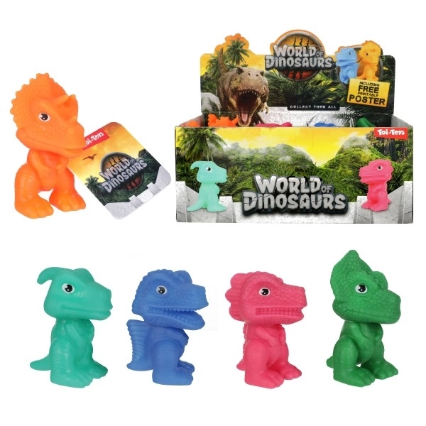 Gumeni dinosaurus 8 cm - 5 vrsta u kutiji