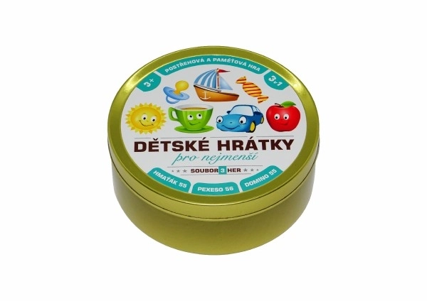 Dječje igre za najmlađe 3u1 društvena igra u limenoj kutiji