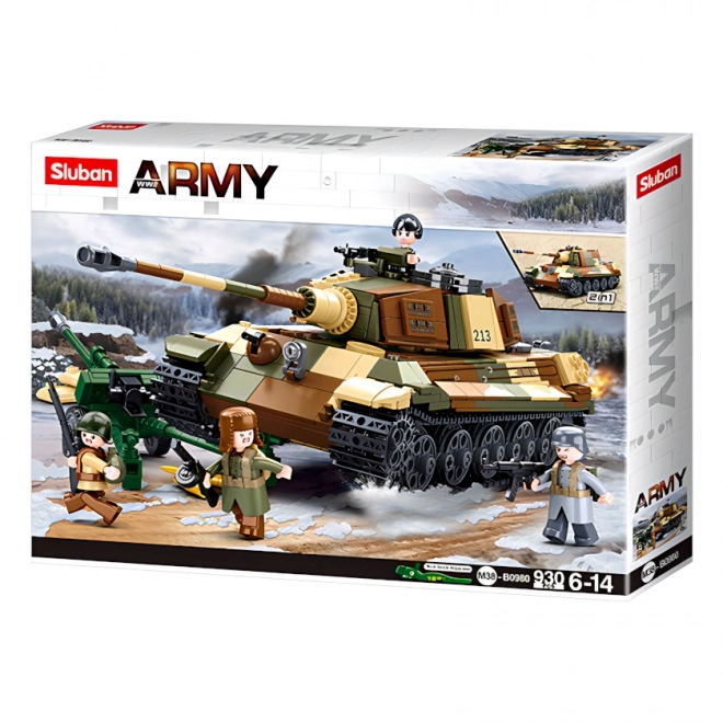 Sluban Bitka za Budimpeštu M38-B0980 Njemački teški tenk Tiger II 2 u 1