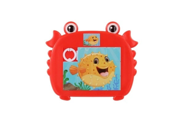 Premještaljka zagonetka životinjica plastika 12,5x11cm 4 boje na karti