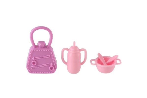 Lutka Anlily 30cm s djevojčicom i kolicima + dodaci plastika u kutiji 20x32x7cm