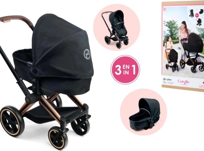 Kolica za lutke Cybex 3 u 1 crna