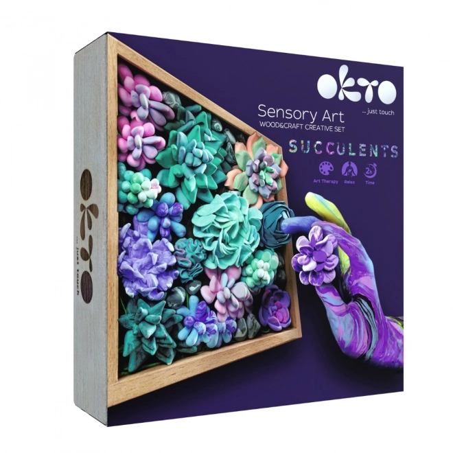 OKTO Nježnost Umjetnička set za modeliranje sočnica u drvenom okviru 21x21 cm
