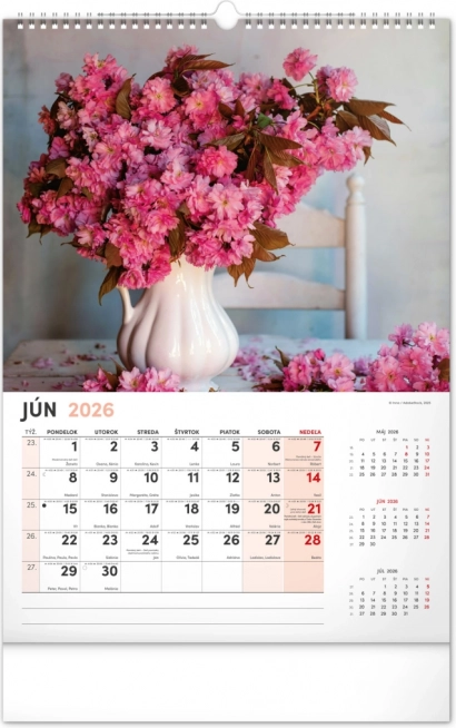 Zidni kalendar Cvijeće 2026