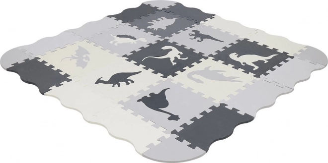 pjenasta puzzle podloga dinosauri siva 28 × 28 cm